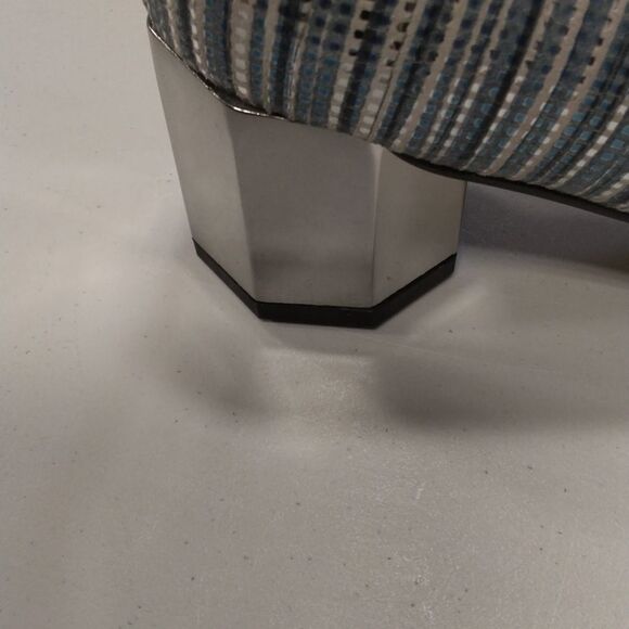 Katy Perry Collections Blue and White Striped Heels - Picture 5 of 6